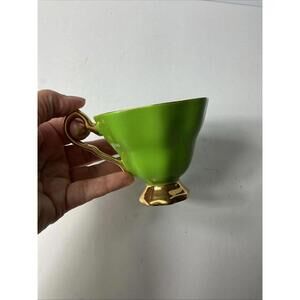 Royal Stafford Chartreuse Green Gold Rose Teacup Cup Only